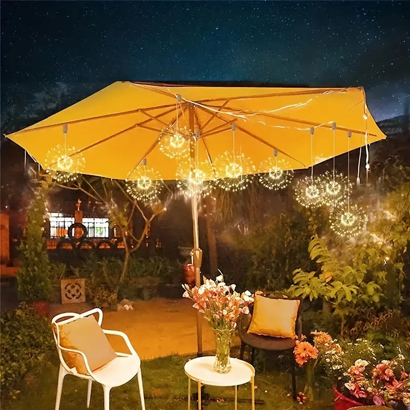 4 Pack, Suspended Solar Fireworks Light