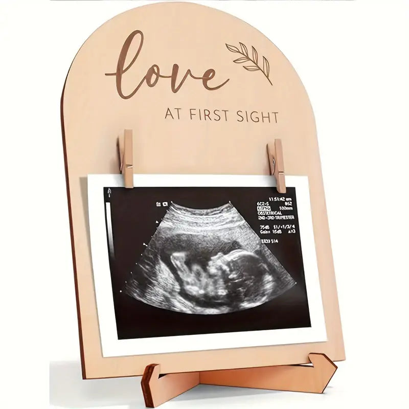 Charming Double-Sided Wooden Ultrasound Picture Frame